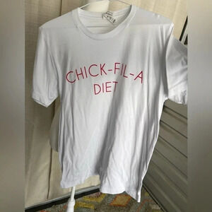 Women's "Chick-fil-a Diet" Graphic T-Shirt - Sz. L